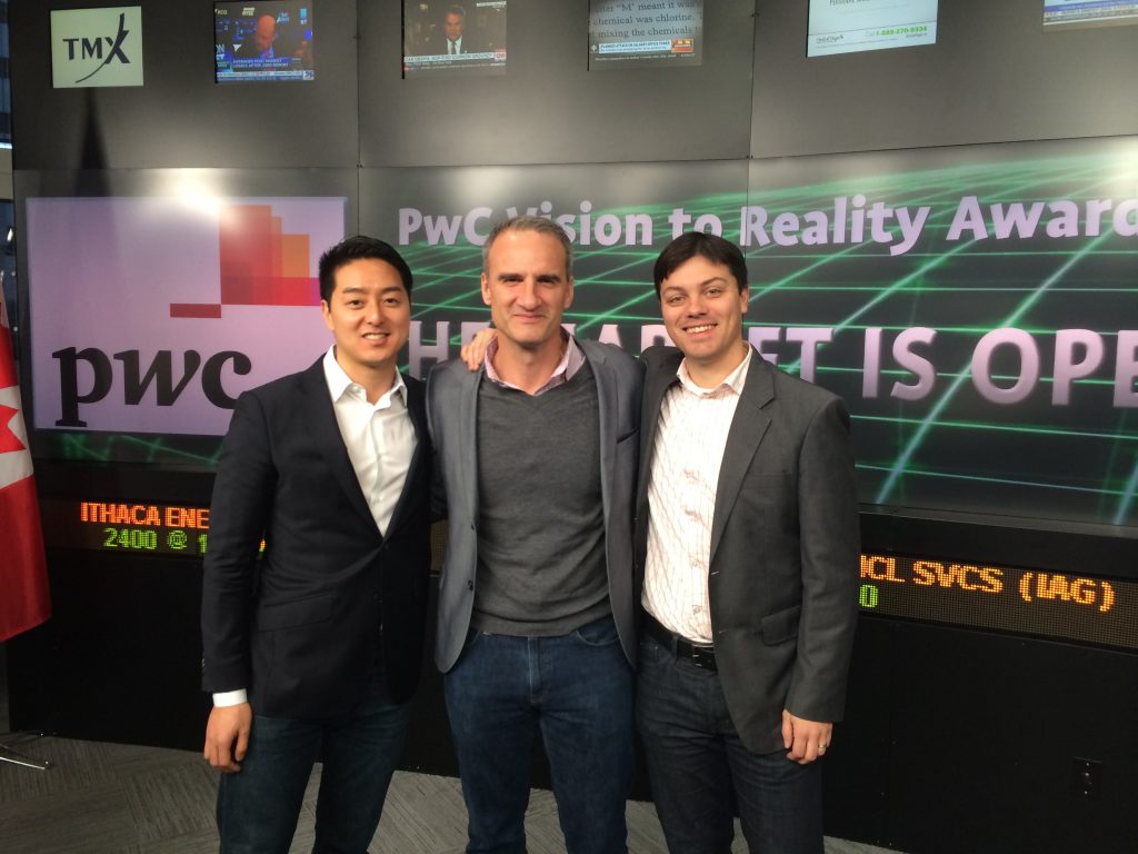 PwC Vision to Reality Award finalists opening the Toronto Stock Market