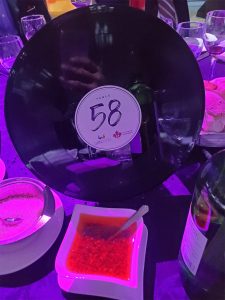 Record disc with the table number